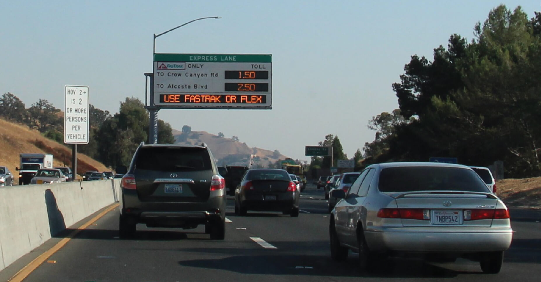 View of electric signage